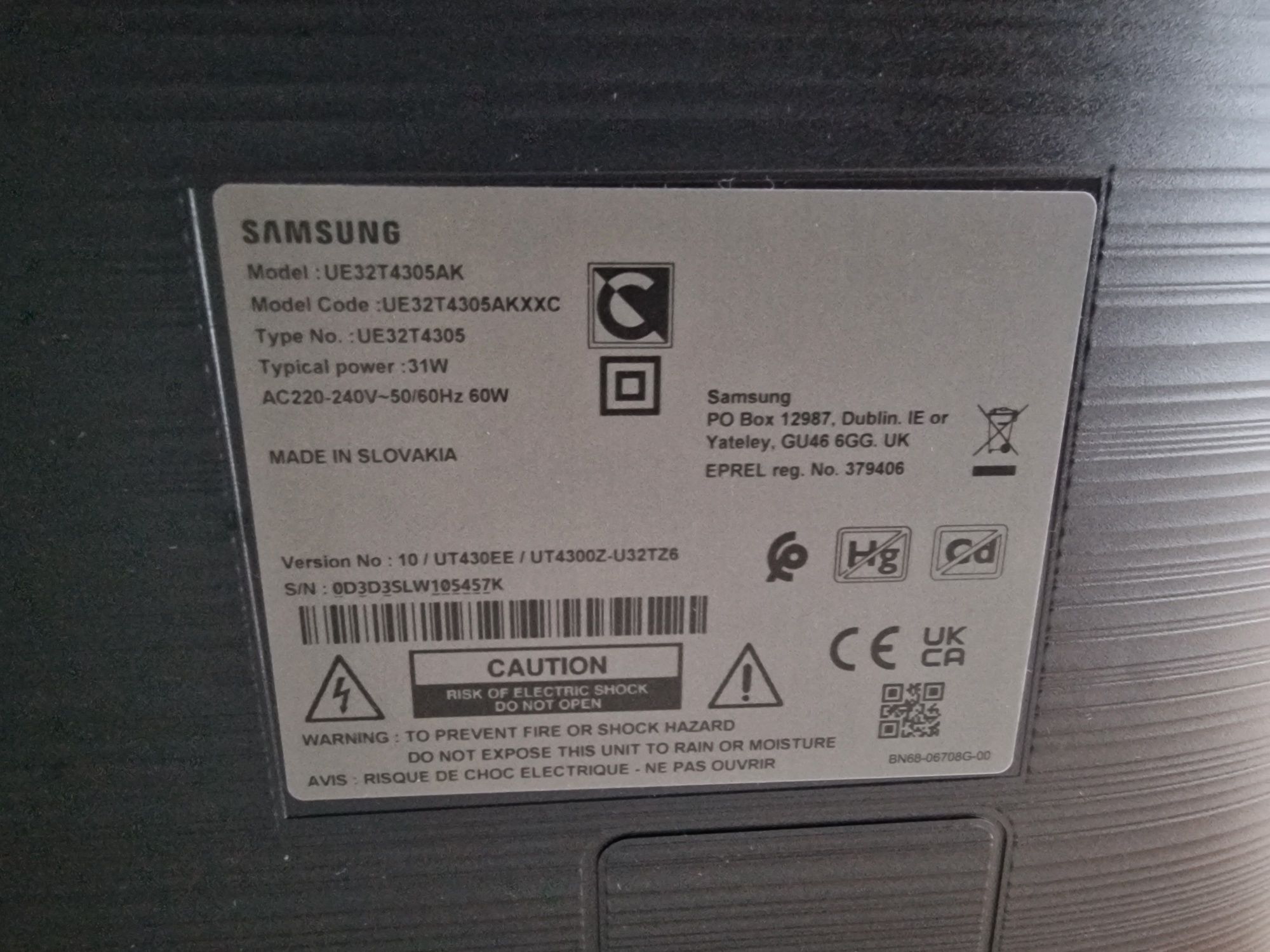 Smart TV Samsung 32" UET4305AK