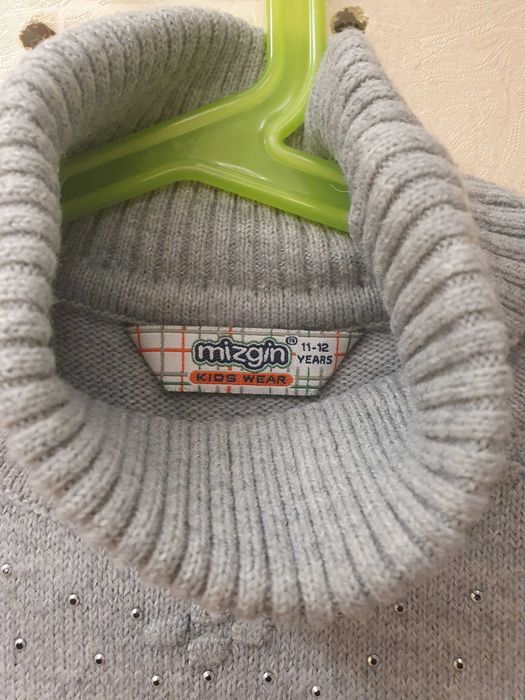 Теплый свитер водолазка Mizgin 11-12 лет маломерит Турция