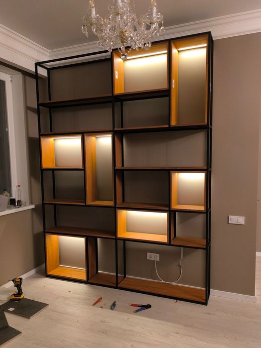 Шкаф стеллаж гардеробная библиотека