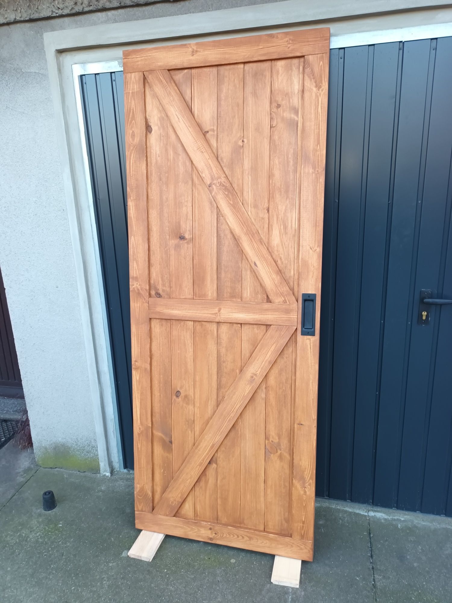 Drzwi przesuwne drewniane loft + mechanizm
