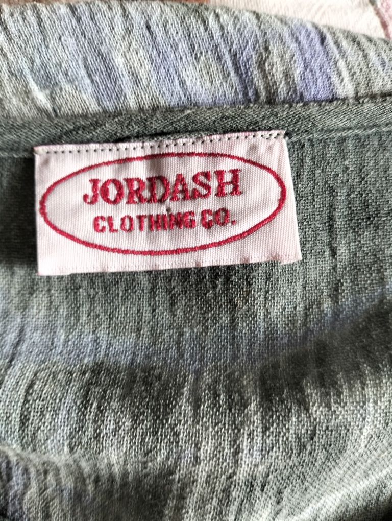 Tunika batik, z obszyciem z koronki; vintage; JORDASH; rozmiar XXL/3XL