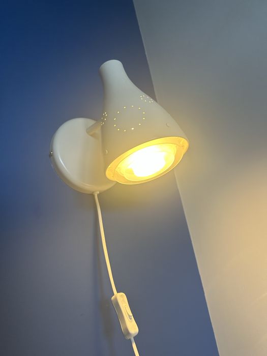 Lampa ścienna Ikea Snöig biała