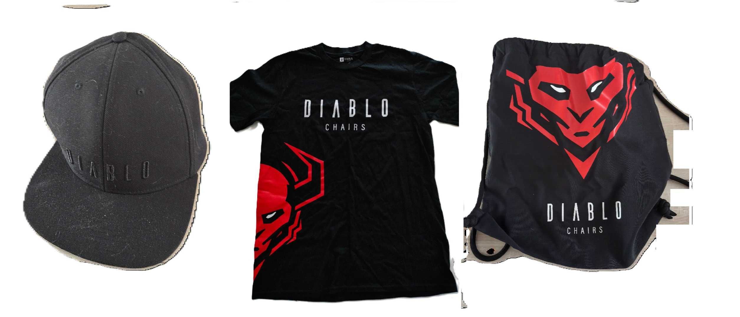 Nowe gażdżety gaming Diablo koszulka, czapka, workoplecak warte 257 zł