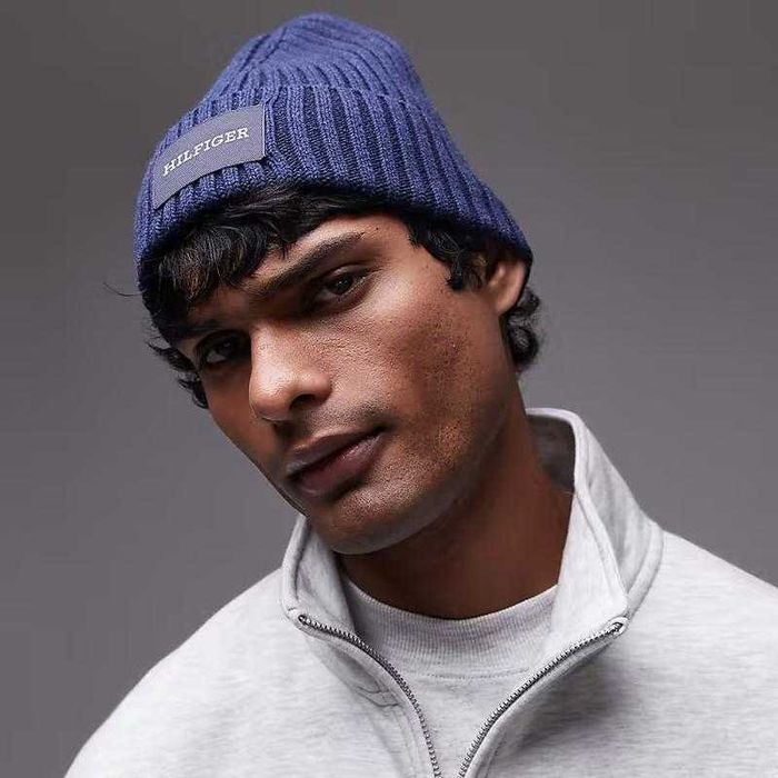 Шапка tommy hilfiger ( томми patch logo ribbed beanie hat ) с америки