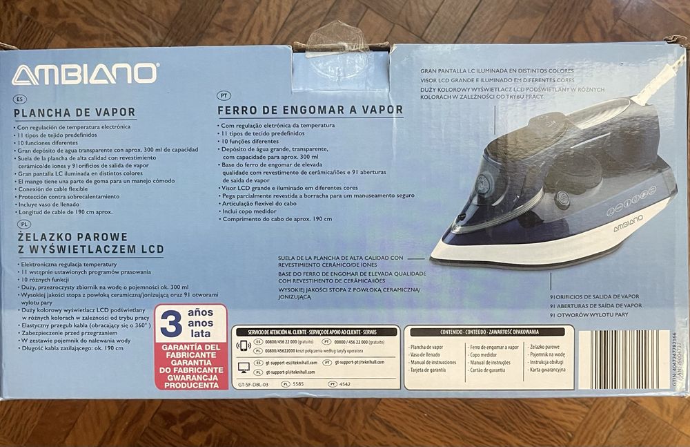 Ferro de engomar a vapor