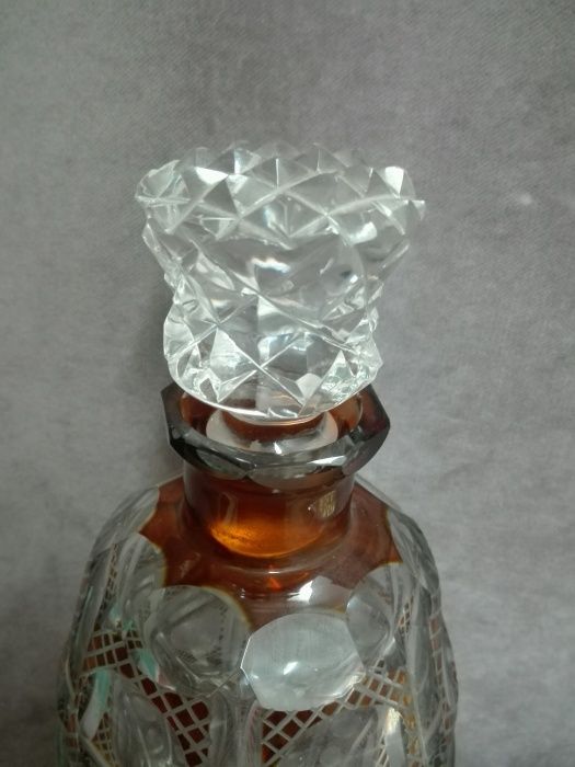 Karafka oraz 6 kieliszków - huta Josephine Szklarska Poręba - XIX wiek