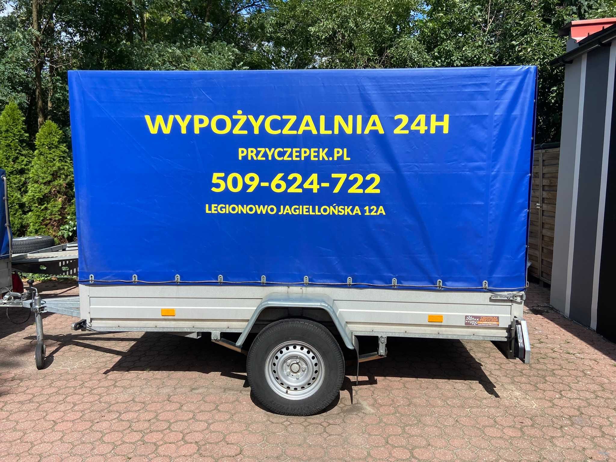 Wynajem, Wypożyczalnia przyczep towarowych lekkich 750kg na kat B 24h