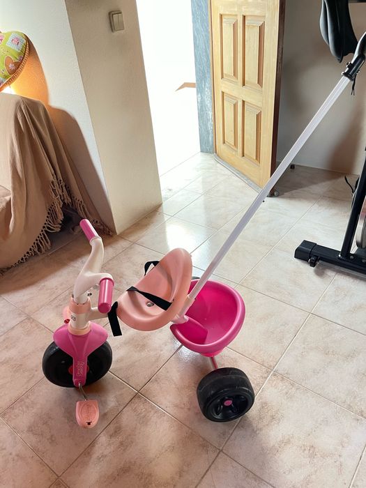 Triciclo Infantil Smoby Be Move - Rosa e Branco - Usado
