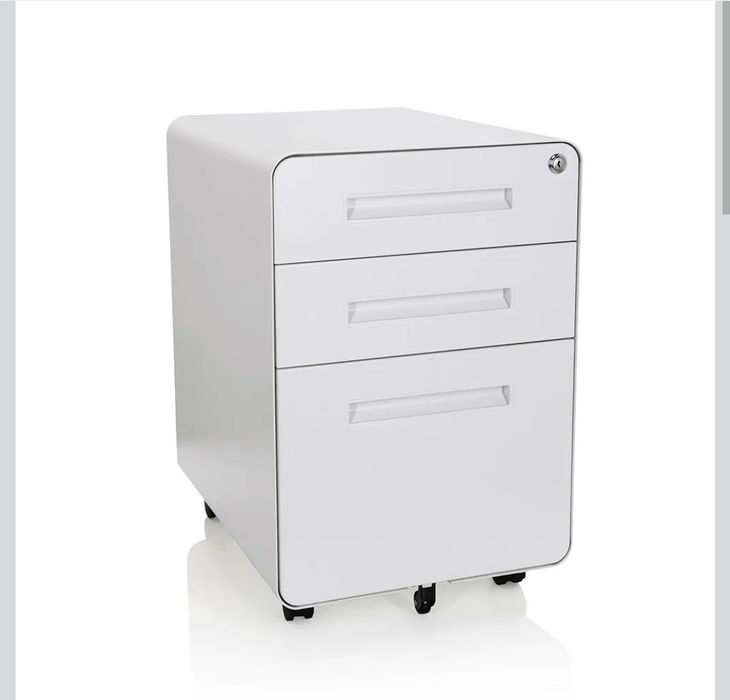 hjh OFFICE 743015 kontener na kółkach Color Plus I stal biała szafka
