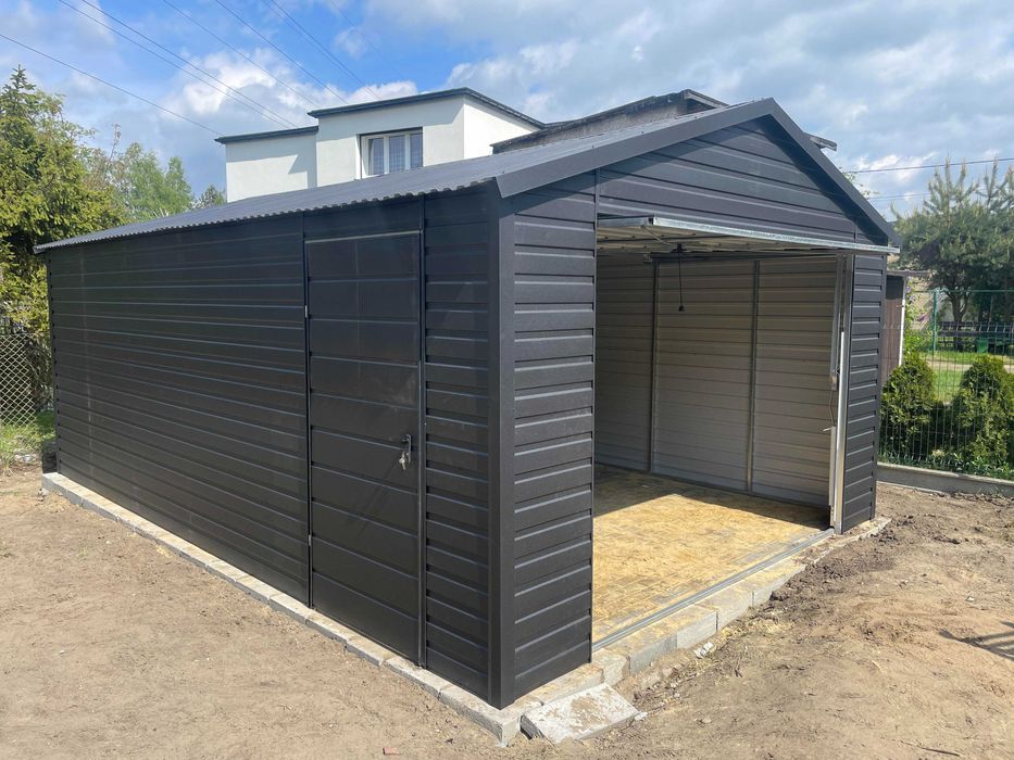 Garaż blaszany, 4x6, konstrukcja ocynk. PRODUCENT.