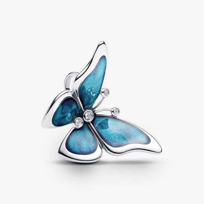 Conta Borboleta Sobredimensionada Pandora em Prata de Lei 925 Nova