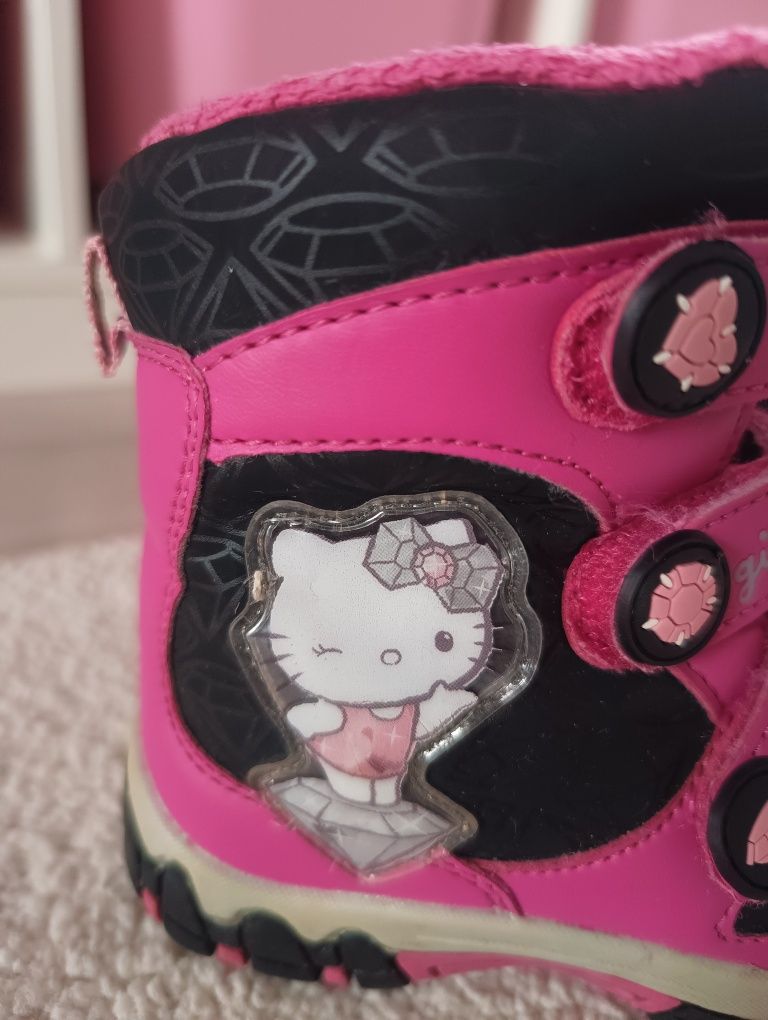 Buty zimowe dziewczęce kozaki/ śniegowce 25
