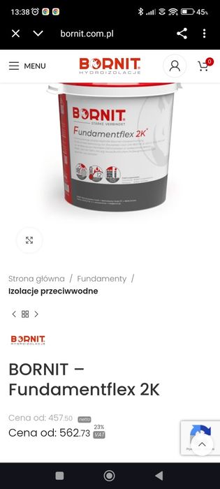 BORNIT fundamentflex 2k izolacja fundamentów