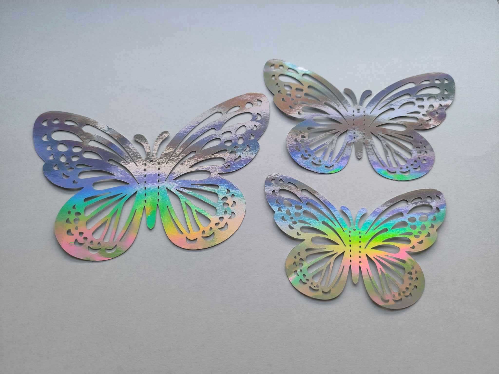 Motyle 3D Mieniące się Naklejki na ścianę 12 szt