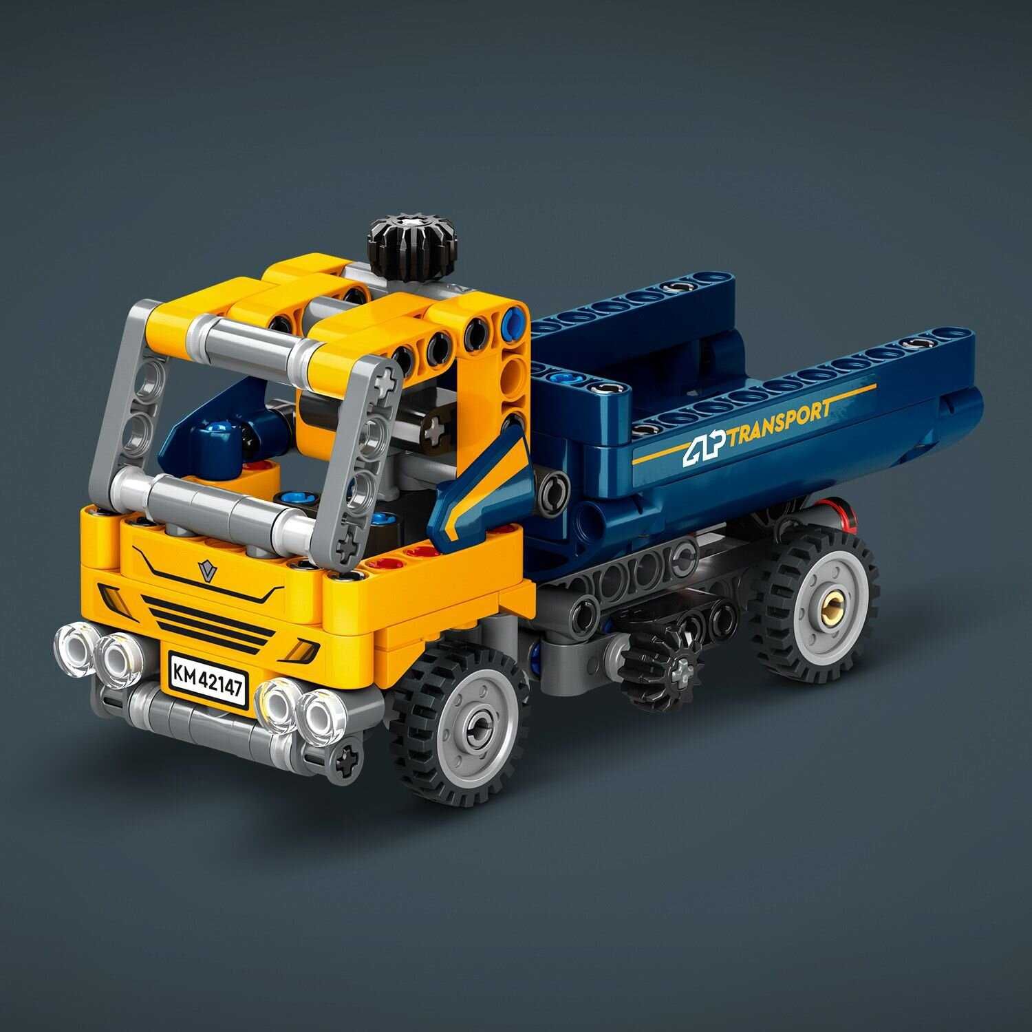 LEGO Technic 42147 Wywrotka, dla małych konstruktorów