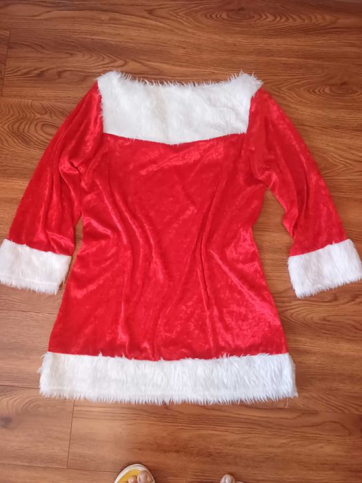 Seasons плаття снігурочки, Снігуронька,червоне бархатне, м'яке , М