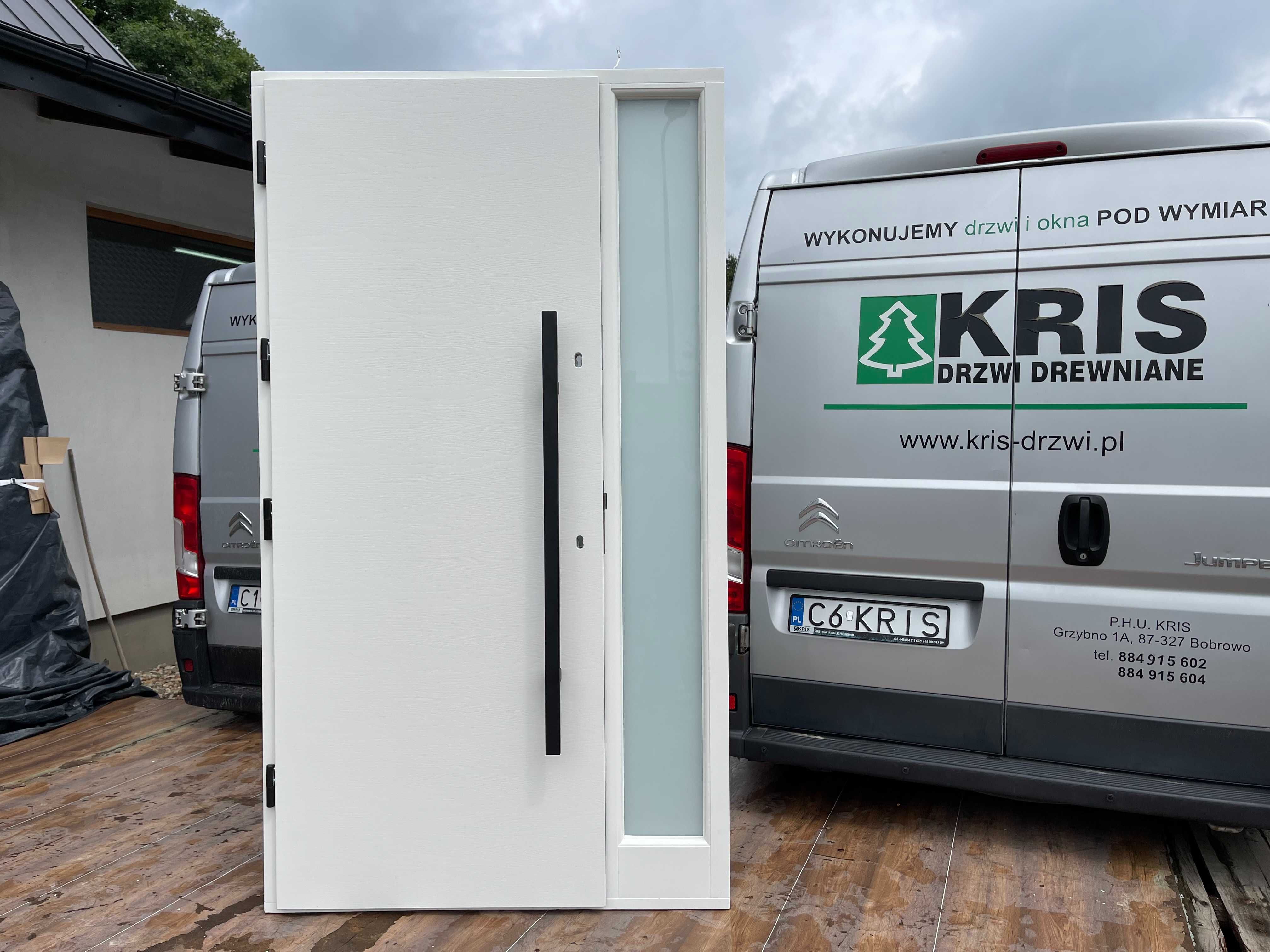 Drzwi zewnętrzne drewniane OD RĘKI PROMOCJA 130X235