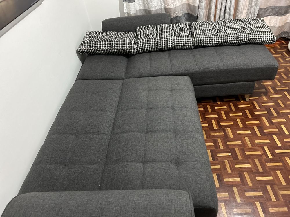 sofa-cama chaise longue com arrumação