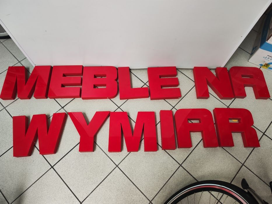 Litery Reklamowe 28cm wys cena za sztuke