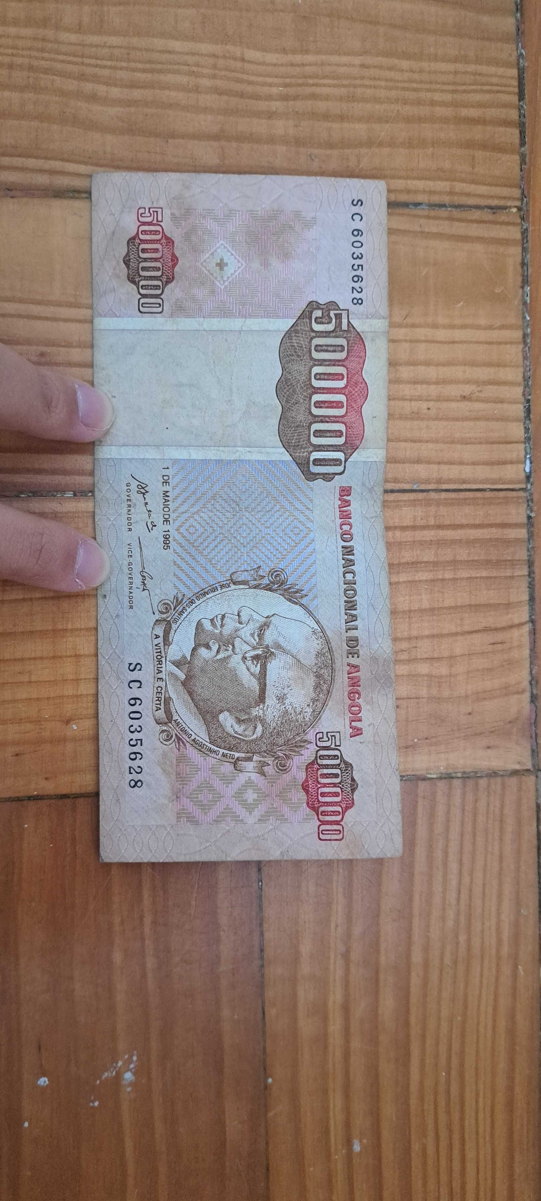 Lote de Notas Antigas de Angola – Kwanzas – Colecionismo
