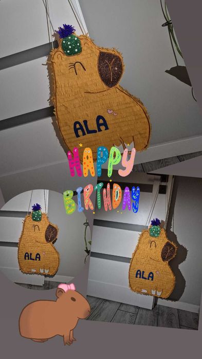 Piniata Kapibara pomarańczowa