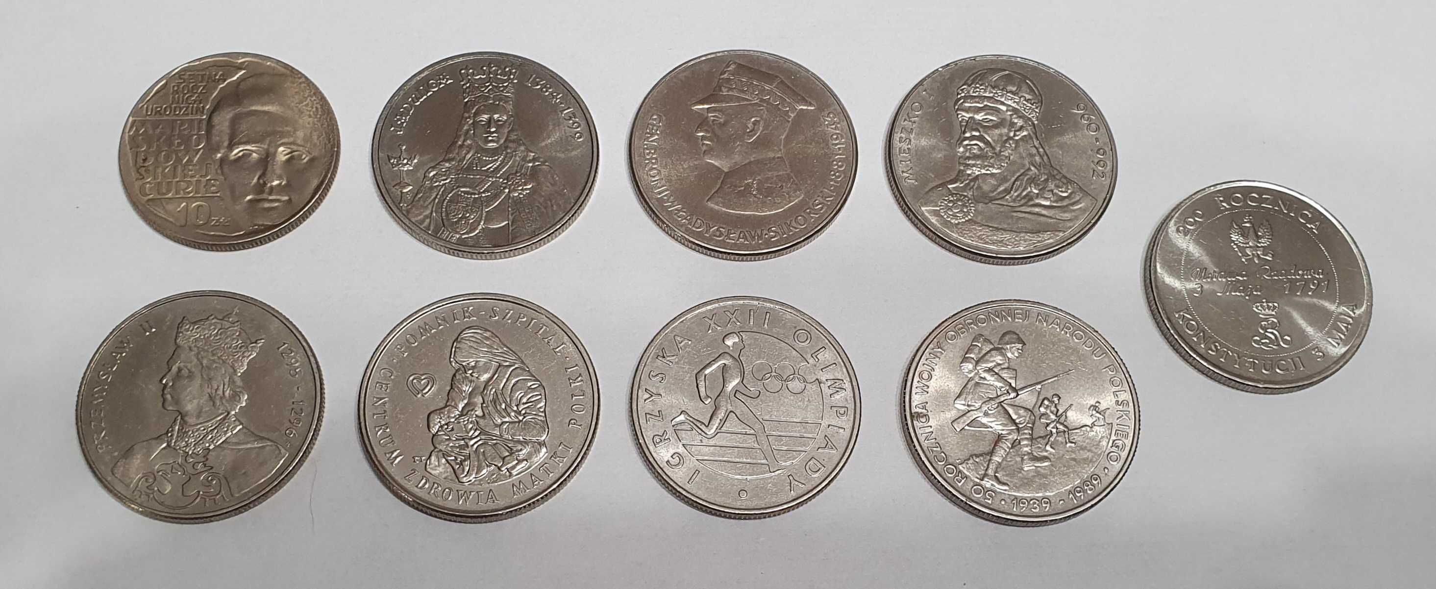 Stare Polskie Monety, 9 sztuk / Olimpiada, Mieszko, Curie
