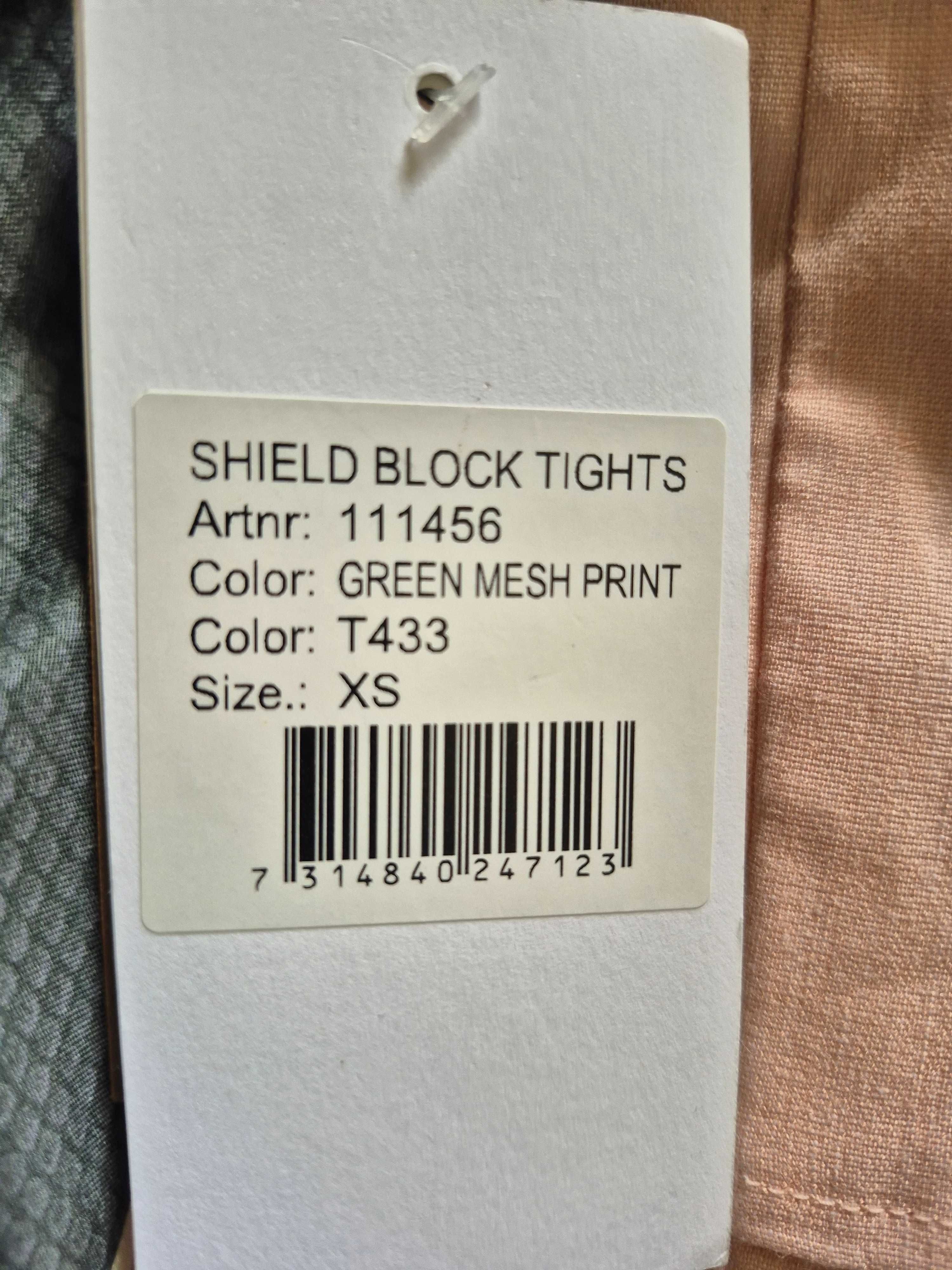 Rohnish leginsy Shield Block Tights Green Mesh Print rozm. XS nowe