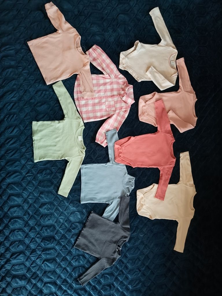 Paka ubrań 68-74 rozmiar 6-9 miesięcy dla dziewczynki body legginsy