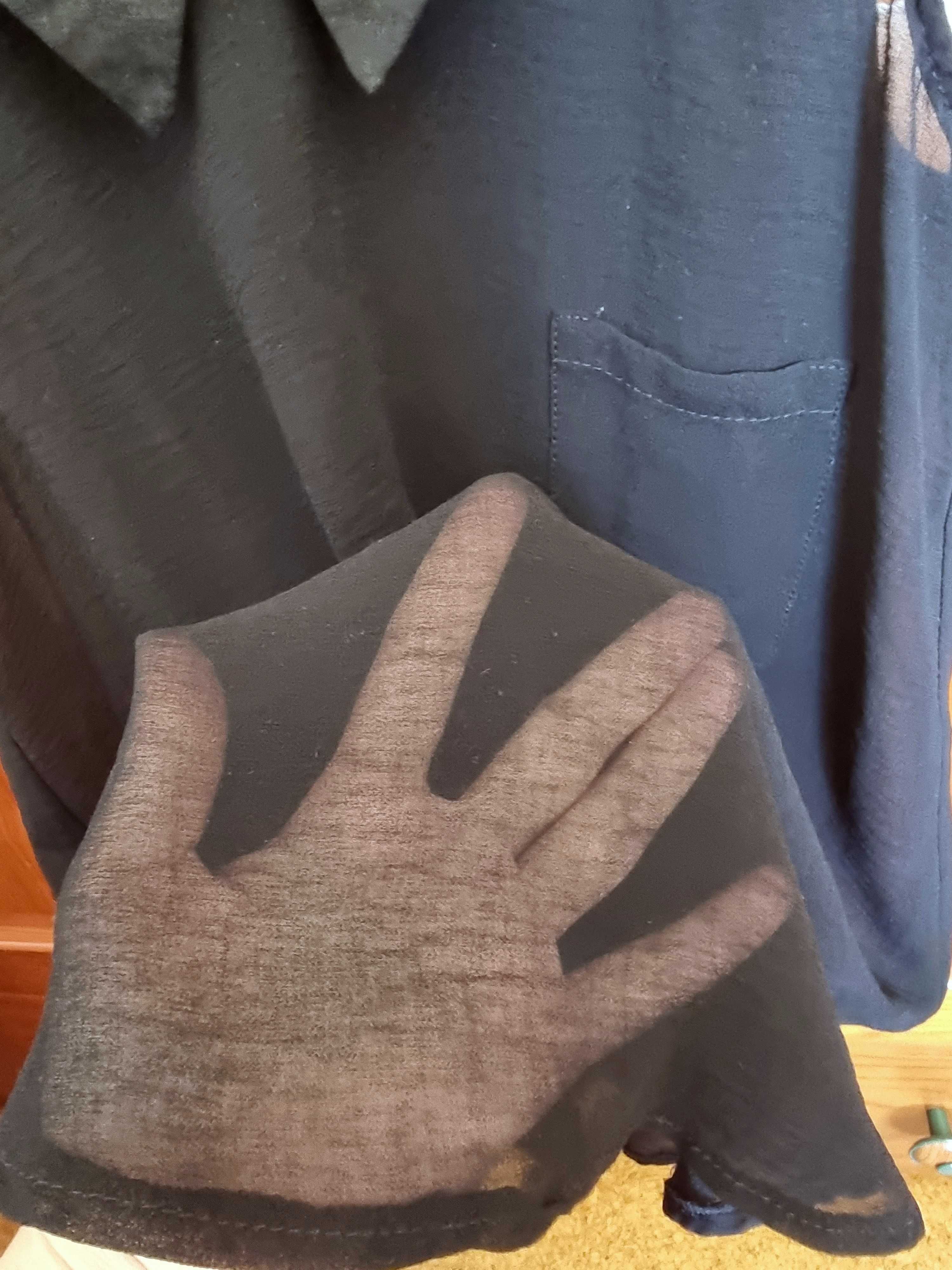 Top preto com transparência C&A Clockhouse, tamanho S