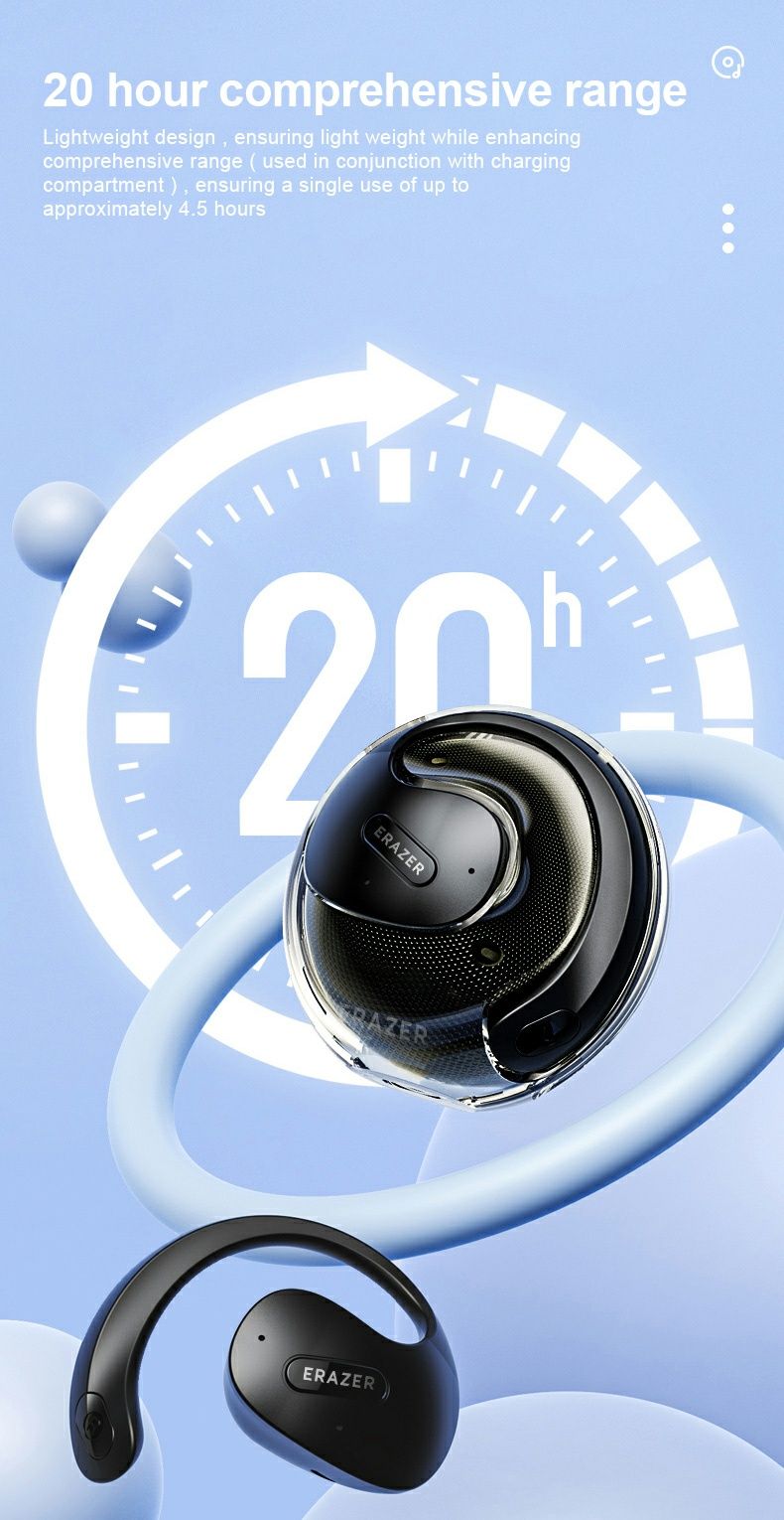 Навушники ERAZER A15 Bluetooth 5.4, яскраві якісні спортивні, наушники