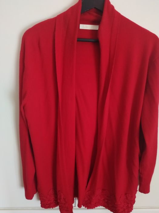 Casaco de malha vermelho L