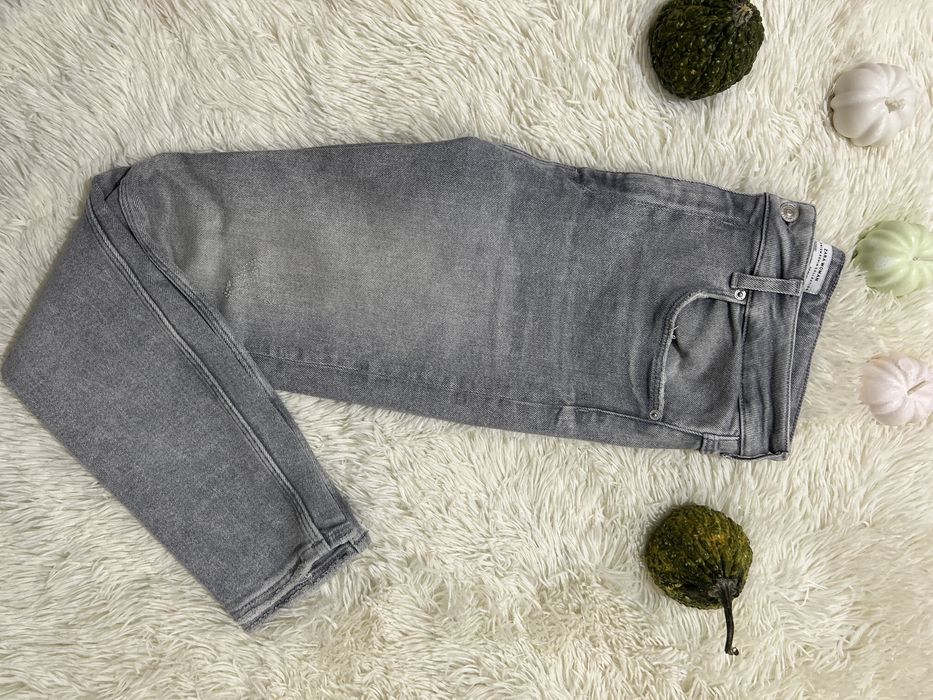 Szare jeansy ZARA XL szare dzinsy 42 spodnie na jesien