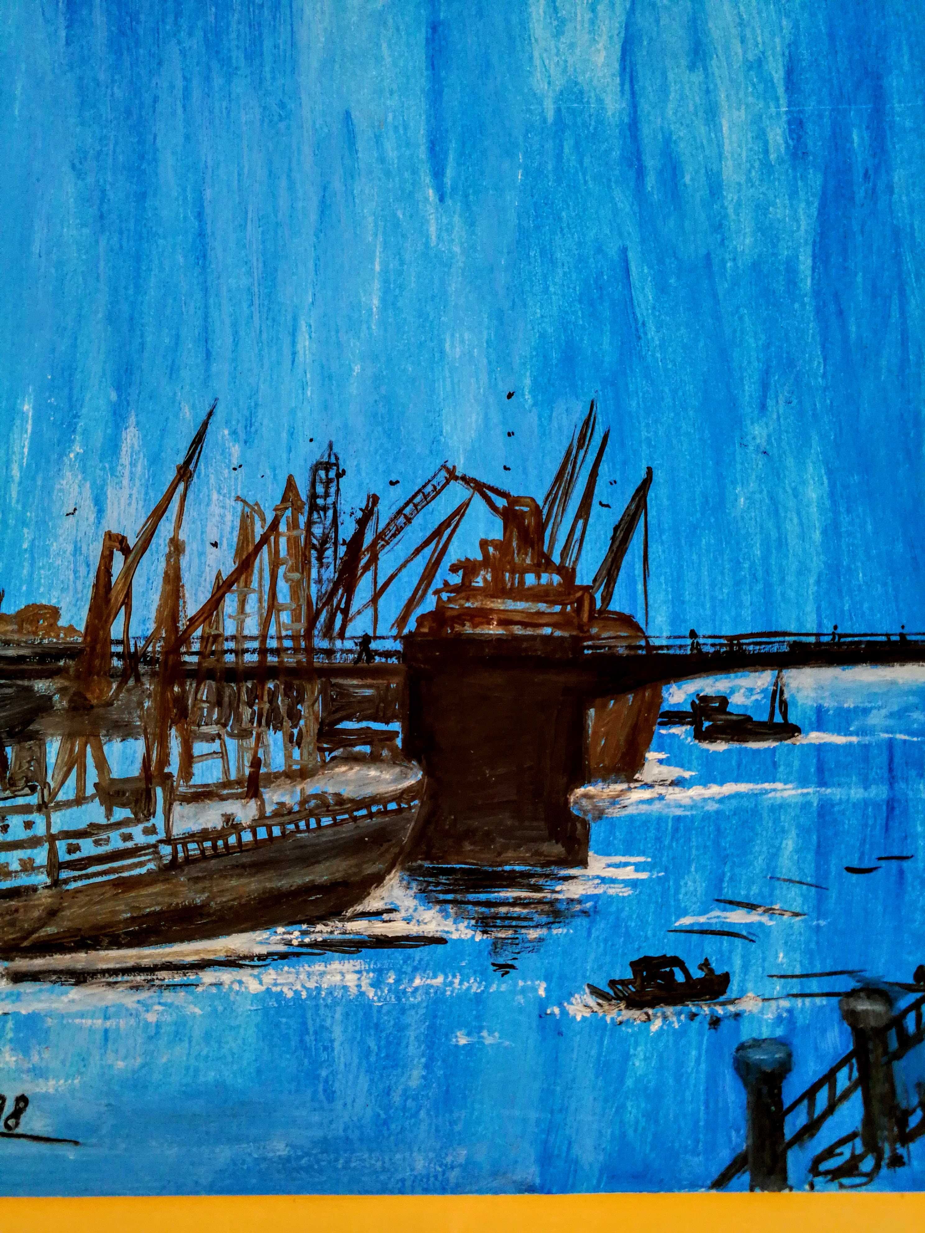2 Aguarelas com Barcos de Constança Bracourt, Conjunto 10€