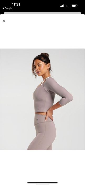 Gymshark Elevate 3/4 Sleeve Crop Top топ кроп-топ
