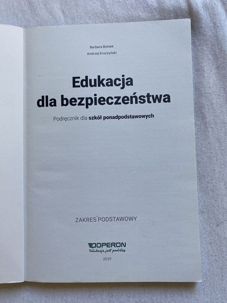 Edukacja dla bezpieczeństwa. Zakres podstawowy.