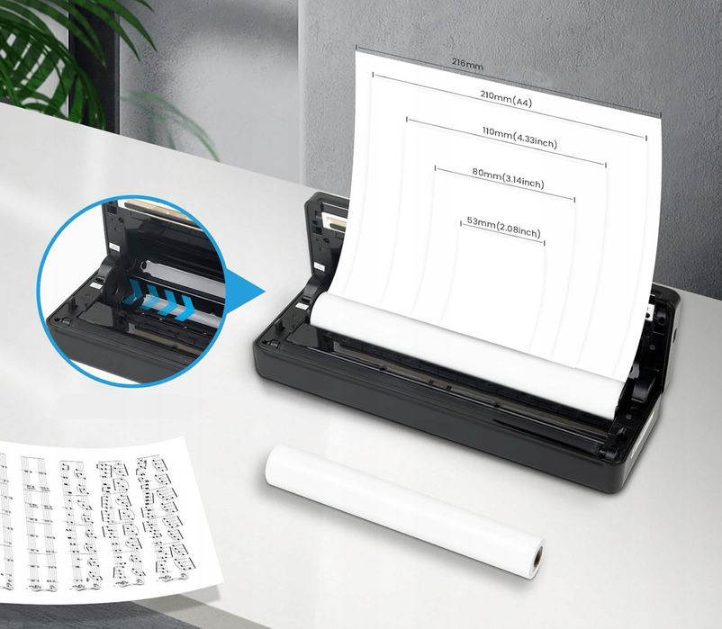 Przenośna drukarka termiczna A4 Vretti P83