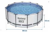 Basen stelażowy Bestway 366x122 cm – zestaw akcesoriów + chemia
