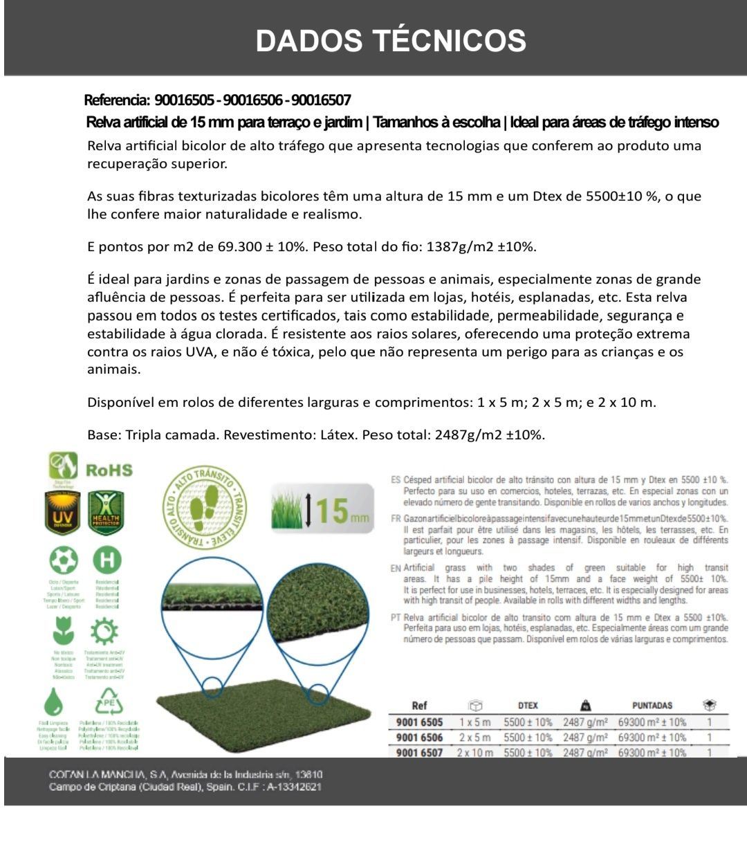 Relva Artificial com Aparência Natural - 7 Anos Garantia
