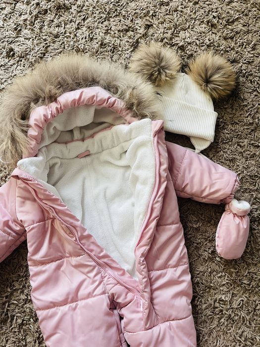 Стильний зимовий комбінезон для дівчинки + шапочка