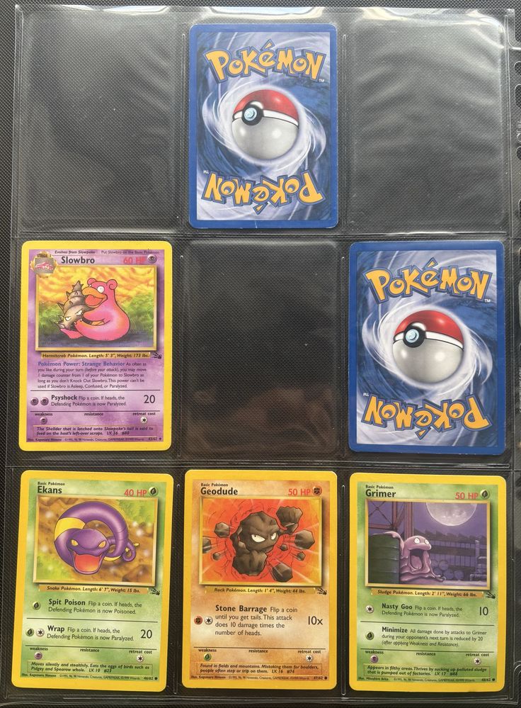 Cartas Pokemon Fossil ingles