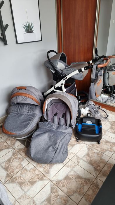 Wózek gondola, spacerówka, fotelik z bazą 3w1 4w1 Coletto Savona Decor