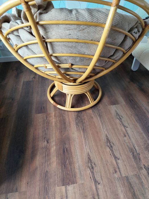 Fotel rattan obrotowy