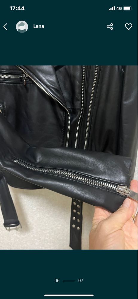 Zara leather куртка шкіряна косуха ЗНИЖКА