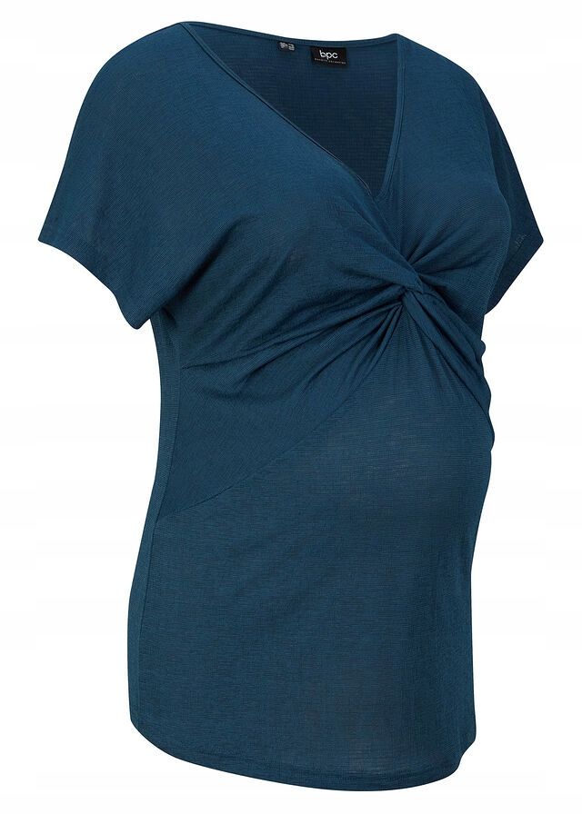 AG4693 bluza ciążowa morska z drapowaniem 40/42.