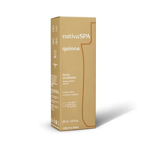 ÓLEO GLORIOSO PARA CORPO E CABELO NATIVA SPA QUINOA, 85ML