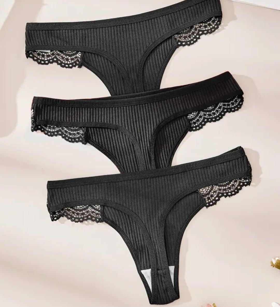 NOWE czarne stringi, rozmiar S