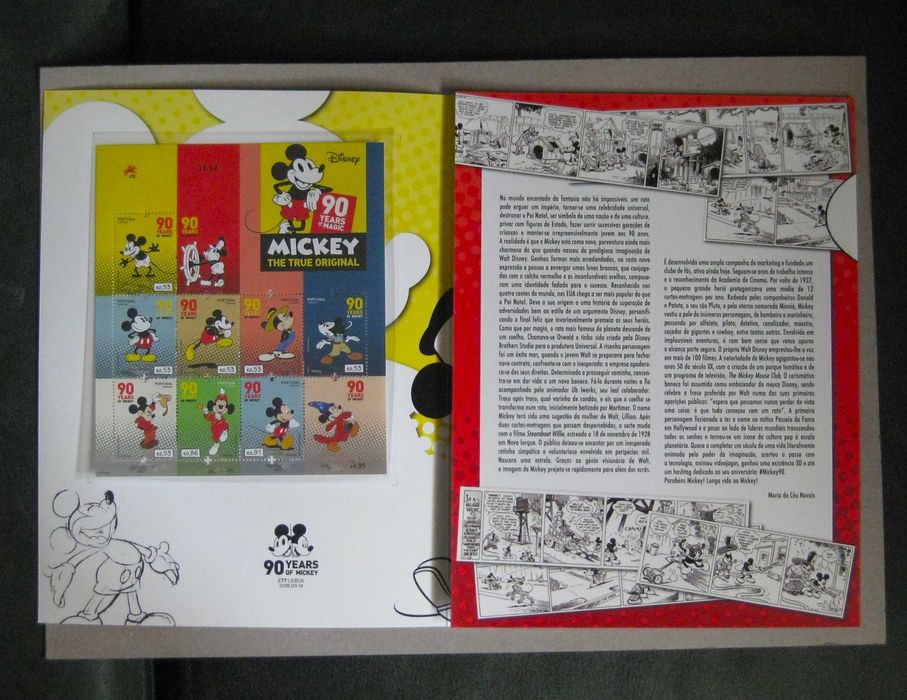 Carteira Especial 90 Anos Mickey numerada - nº 1614