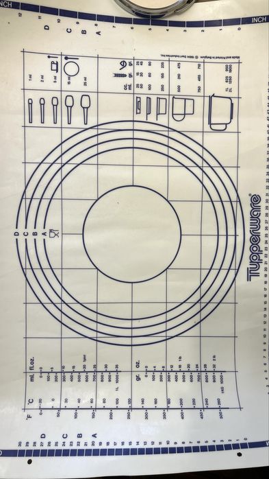 Коврик для раскатки теста tupperware