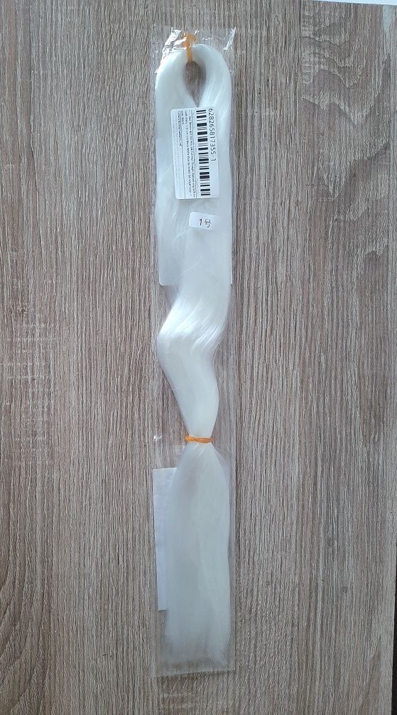 80 cm Białe Włosy Jedwabne dla Lalek do Kucyków Miekkie Jedwab Mleczny