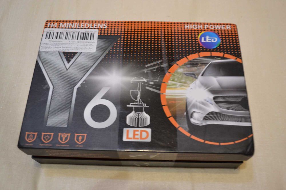 Led лампы H4 в авто линзованные ближний дальний
